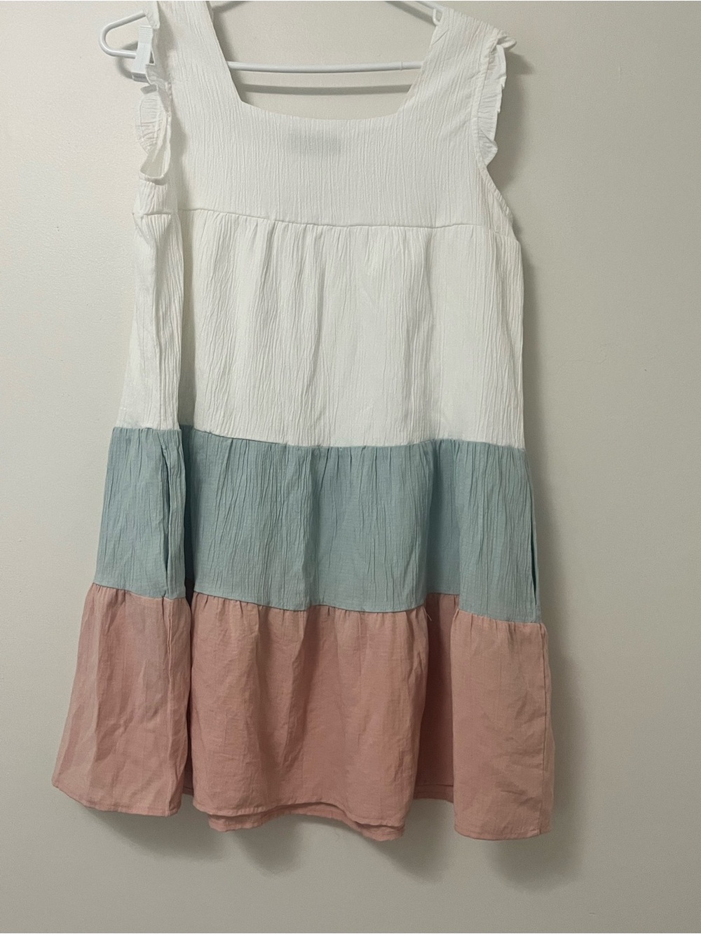 PapillonTextured White Sleeveless Sundress - Picture 2 of 4